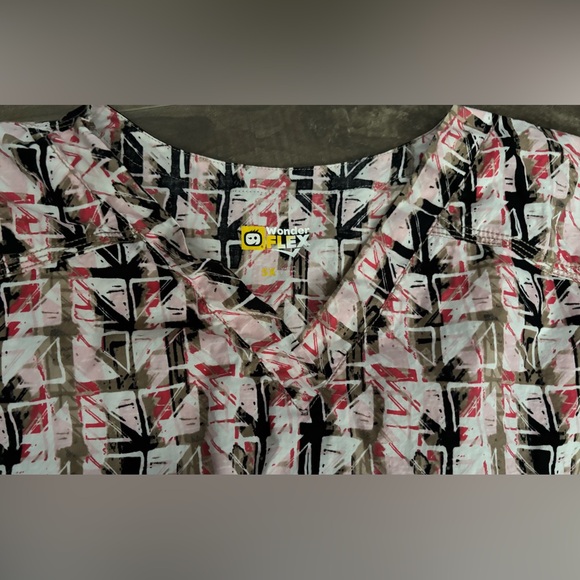 WonderWink Flex Scrub Top Stretch Cotton Spandex Pockets Plus Size 5X - Picture 3 of 12